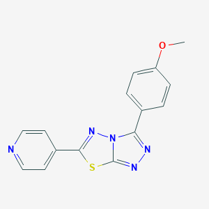 molecular formula C15H11N5OS B487958 3-(4-Methoxyphenyl)-6-(pyridin-4-yl)[1,2,4]triazolo[3,4-b][1,3,4]thiadiazole CAS No. 537017-29-1