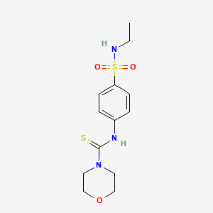 molecular formula C13H19N3O3S2 B4879589 N-{4-[(ethylamino)sulfonyl]phenyl}-4-morpholinecarbothioamide 
