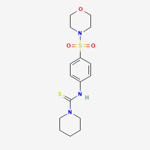 molecular formula C16H23N3O3S2 B4879596 N-[4-(4-morpholinylsulfonyl)phenyl]-1-piperidinecarbothioamide 