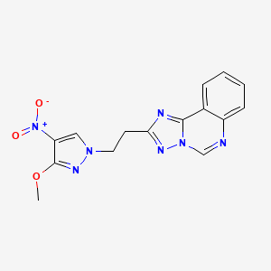 molecular formula C15H13N7O3 B4879599 2-[2-(3-methoxy-4-nitro-1H-pyrazol-1-yl)ethyl][1,2,4]triazolo[1,5-c]quinazoline 