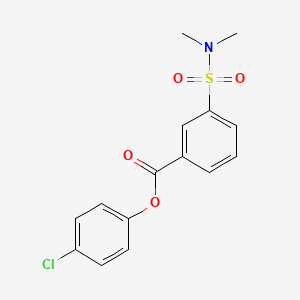 molecular formula C15H14ClNO4S B4879617 4-chlorophenyl 3-[(dimethylamino)sulfonyl]benzoate 