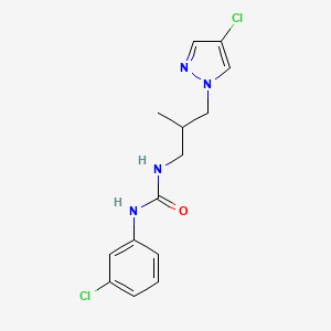 molecular formula C14H16Cl2N4O B4879618 N-(3-chlorophenyl)-N'-[3-(4-chloro-1H-pyrazol-1-yl)-2-methylpropyl]urea 