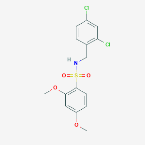 molecular formula C15H15Cl2NO4S B4879625 N-(2,4-dichlorobenzyl)-2,4-dimethoxybenzenesulfonamide 