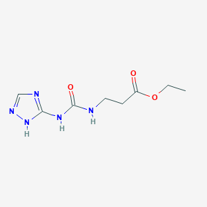 molecular formula C8H13N5O3 B4879647 ethyl N-[(1H-1,2,4-triazol-3-ylamino)carbonyl]-beta-alaninate 