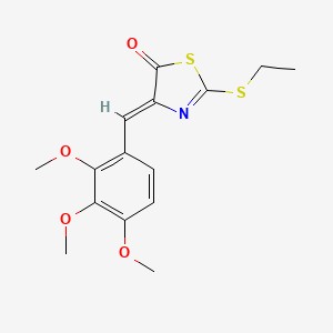 molecular formula C15H17NO4S2 B4879662 2-(ethylthio)-4-(2,3,4-trimethoxybenzylidene)-1,3-thiazol-5(4H)-one 