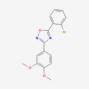 molecular formula C16H13BrN2O3 B4879668 5-(2-bromophenyl)-3-(3,4-dimethoxyphenyl)-1,2,4-oxadiazole 