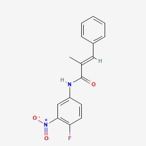 molecular formula C16H13FN2O3 B4879676 N-(4-fluoro-3-nitrophenyl)-2-methyl-3-phenylacrylamide 
