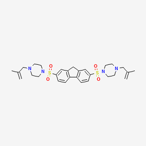 1,1'-(9H-fluorene-2,7-diyldisulfonyl)bis[4-(2-methyl-2-propen-1-yl)piperazine]