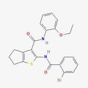 molecular formula C23H21BrN2O3S B4879734 2-[(2-bromobenzoyl)amino]-N-(2-ethoxyphenyl)-5,6-dihydro-4H-cyclopenta[b]thiophene-3-carboxamide 