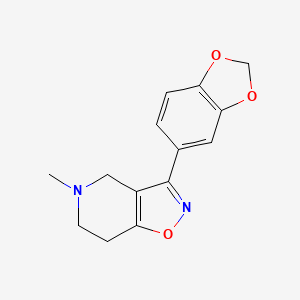 molecular formula C14H14N2O3 B4879742 3-(1,3-benzodioxol-5-yl)-5-methyl-4,5,6,7-tetrahydroisoxazolo[4,5-c]pyridine 