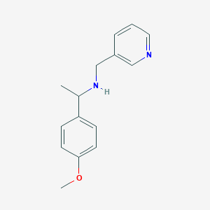 molecular formula C15H18N2O B487975 [1-(4-Methoxy-phenyl)-ethyl]-pyridin-3-ylmethyl-amine CAS No. 626216-09-9