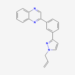 molecular formula C20H16N4 B4879753 2-[3-(1-allyl-1H-pyrazol-3-yl)phenyl]quinoxaline 