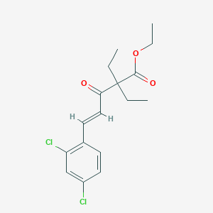 molecular formula C17H20Cl2O3 B4879758 ethyl 5-(2,4-dichlorophenyl)-2,2-diethyl-3-oxo-4-pentenoate 