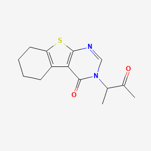 molecular formula C14H16N2O2S B4879812 3-(1-methyl-2-oxopropyl)-5,6,7,8-tetrahydro[1]benzothieno[2,3-d]pyrimidin-4(3H)-one 