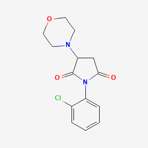 molecular formula C14H15ClN2O3 B4879822 1-(2-chlorophenyl)-3-(4-morpholinyl)-2,5-pyrrolidinedione 