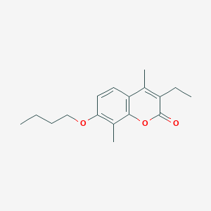 molecular formula C17H22O3 B4879830 7-butoxy-3-ethyl-4,8-dimethyl-2H-chromen-2-one 
