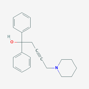 molecular formula C22H25NO B487986 1,1-Diphenyl-5-piperidin-1-yl-pent-3-yn-1-ol CAS No. 95133-25-8