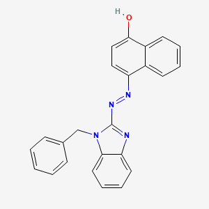 molecular formula C24H18N4O B4879883 4-[(1-benzyl-1H-benzimidazol-2-yl)diazenyl]-1-naphthol 