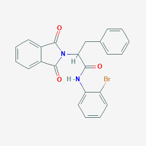 molecular formula C23H17BrN2O3 B487990 N-(2-bromophenyl)-2-(1,3-dioxo-1,3-dihydro-2H-isoindol-2-yl)-3-phenylpropanamide CAS No. 385424-40-8