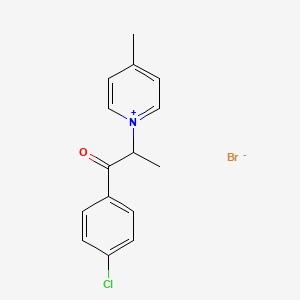 molecular formula C15H15BrClNO B4879907 1-[2-(4-chlorophenyl)-1-methyl-2-oxoethyl]-4-methylpyridinium bromide 
