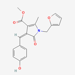 molecular formula C19H17NO5 B4879915 methyl 1-(2-furylmethyl)-4-(4-hydroxybenzylidene)-2-methyl-5-oxo-4,5-dihydro-1H-pyrrole-3-carboxylate 