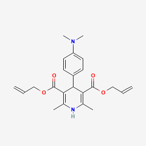 molecular formula C23H28N2O4 B4879934 diallyl 4-[4-(dimethylamino)phenyl]-2,6-dimethyl-1,4-dihydro-3,5-pyridinedicarboxylate 