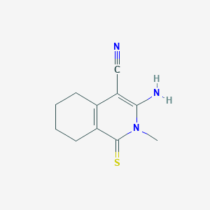 3-amino-2-methyl-1-thioxo-1,2,5,6,7,8-hexahydro-4-isoquinolinecarbonitrile