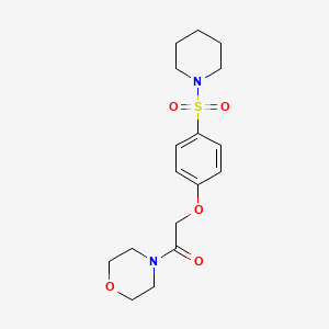 molecular formula C17H24N2O5S B4879949 4-{[4-(1-piperidinylsulfonyl)phenoxy]acetyl}morpholine 