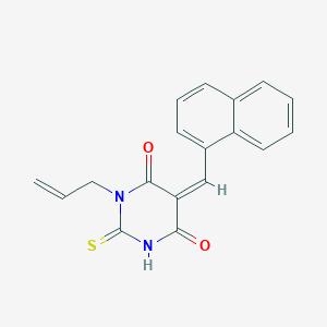 molecular formula C18H14N2O2S B4879965 1-allyl-5-(1-naphthylmethylene)-2-thioxodihydro-4,6(1H,5H)-pyrimidinedione 