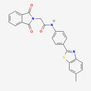 molecular formula C24H17N3O3S B4879966 2-(1,3-dioxo-1,3-dihydro-2H-isoindol-2-yl)-N-[4-(6-methyl-1,3-benzothiazol-2-yl)phenyl]acetamide 