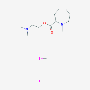 molecular formula C14H30I2N2O2 B4879980 1,1-dimethyl-2-{[2-(trimethylammonio)ethoxy]carbonyl}azepanium diiodide 