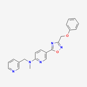 molecular formula C21H19N5O2 B4879989 N-methyl-5-[3-(phenoxymethyl)-1,2,4-oxadiazol-5-yl]-N-(3-pyridinylmethyl)-2-pyridinamine 