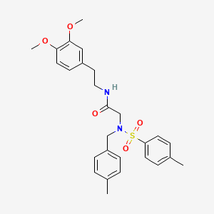 N~1~-[2-(3,4-dimethoxyphenyl)ethyl]-N~2~-(4-methylbenzyl)-N~2~-[(4-methylphenyl)sulfonyl]glycinamide