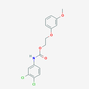 molecular formula C16H15Cl2NO4 B4880026 2-(3-methoxyphenoxy)ethyl (3,4-dichlorophenyl)carbamate 