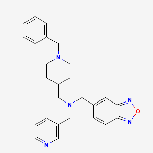 molecular formula C27H31N5O B4880034 (2,1,3-benzoxadiazol-5-ylmethyl){[1-(2-methylbenzyl)-4-piperidinyl]methyl}(3-pyridinylmethyl)amine 