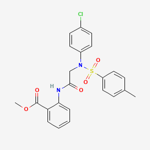 molecular formula C23H21ClN2O5S B4880035 methyl 2-({N-(4-chlorophenyl)-N-[(4-methylphenyl)sulfonyl]glycyl}amino)benzoate 