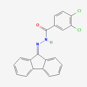 molecular formula C20H12Cl2N2O B4880049 3,4-dichloro-N'-9H-fluoren-9-ylidenebenzohydrazide 