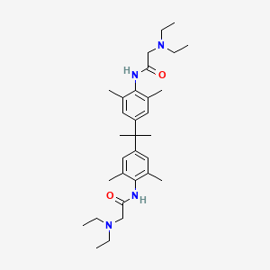 N,N'-[2,2-propanediylbis(2,6-dimethyl-4,1-phenylene)]bis[2-(diethylamino)acetamide]