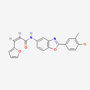 N-[2-(4-bromo-3-methylphenyl)-1,3-benzoxazol-5-yl]-3-(2-furyl)acrylamide