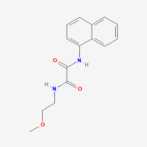 molecular formula C15H16N2O3 B4880107 N-(2-methoxyethyl)-N'-1-naphthylethanediamide 