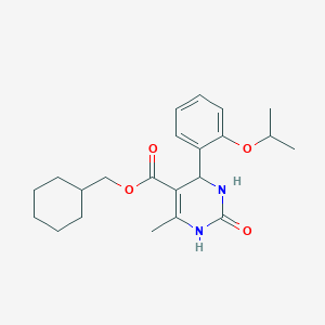 molecular formula C22H30N2O4 B4880112 cyclohexylmethyl 4-(2-isopropoxyphenyl)-6-methyl-2-oxo-1,2,3,4-tetrahydro-5-pyrimidinecarboxylate 
