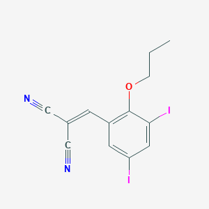 (3,5-diiodo-2-propoxybenzylidene)malononitrile