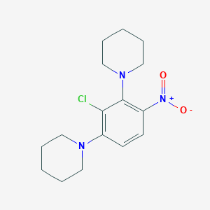 molecular formula C16H22ClN3O2 B4880136 1,1'-(2-chloro-4-nitro-1,3-phenylene)dipiperidine 