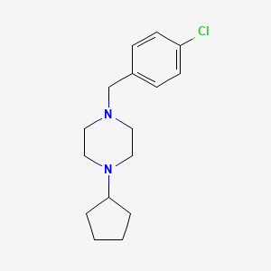 molecular formula C16H23ClN2 B4880170 1-(4-chlorobenzyl)-4-cyclopentylpiperazine 