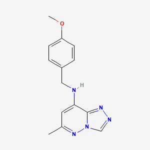 molecular formula C14H15N5O B4880189 N-(4-methoxybenzyl)-6-methyl[1,2,4]triazolo[4,3-b]pyridazin-8-amine 