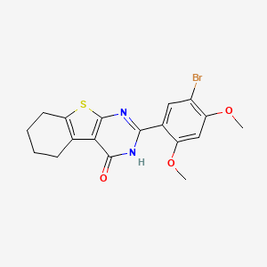 molecular formula C18H17BrN2O3S B4880194 2-(5-bromo-2,4-dimethoxyphenyl)-5,6,7,8-tetrahydro[1]benzothieno[2,3-d]pyrimidin-4(3H)-one 