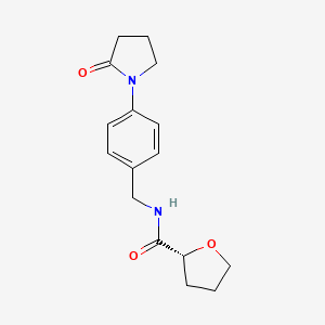 molecular formula C16H20N2O3 B4880209 (2R)-N-[4-(2-oxo-1-pyrrolidinyl)benzyl]tetrahydro-2-furancarboxamide 