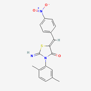3-(2,5-dimethylphenyl)-2-imino-5-(4-nitrobenzylidene)-1,3-thiazolidin-4-one