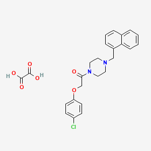 molecular formula C25H25ClN2O6 B4880221 1-[(4-chlorophenoxy)acetyl]-4-(1-naphthylmethyl)piperazine oxalate 