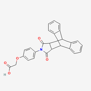molecular formula C26H19NO5 B4880231 [4-(16,18-dioxo-17-azapentacyclo[6.6.5.0~2,7~.0~9,14~.0~15,19~]nonadeca-2,4,6,9,11,13-hexaen-17-yl)phenoxy]acetic acid 